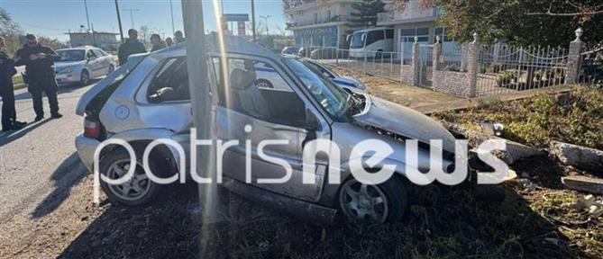 Τροχαίο στον Πύργο: Σε κρίσιμη κατάσταση οδηγός αυτοκινήτου (εικόνες)